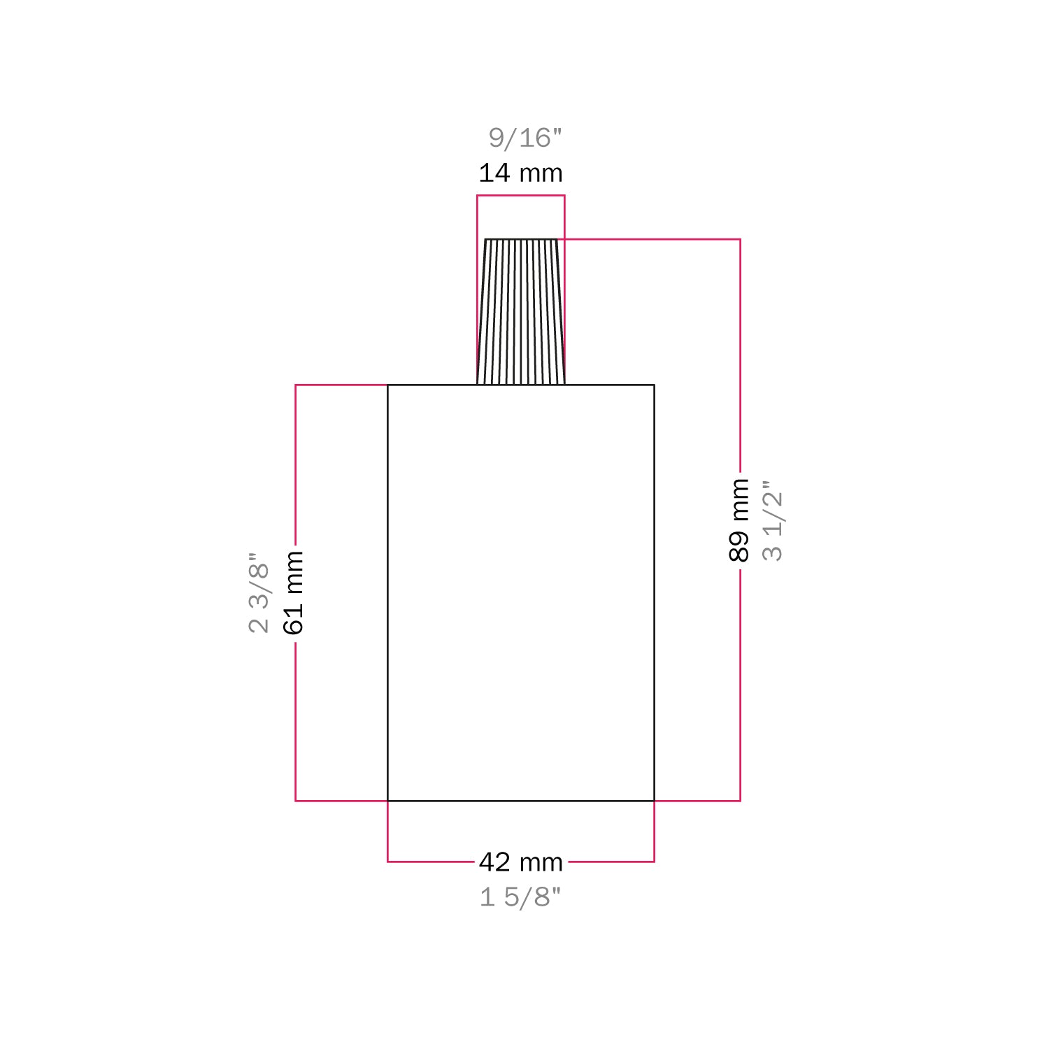 Kit portalampada E27 cilindrico in metallo - Bianco opaco Conico
