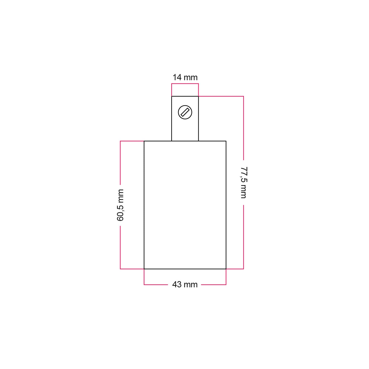 Kit portalampada E27 cilindrico in metallo - Ruggine scura verniciata Cilindrico