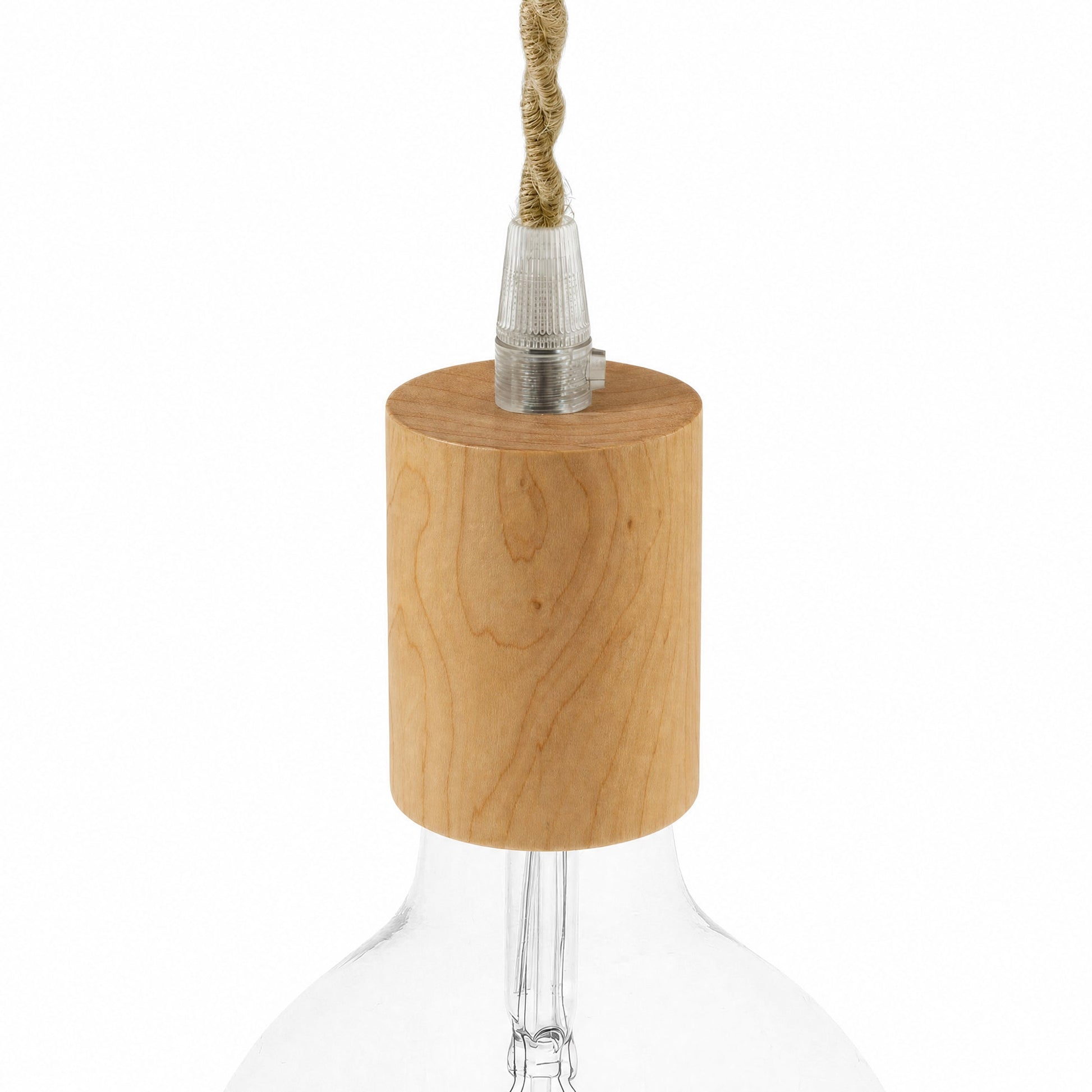 Kit portalampada E27 in legno - Ontano - Creative Cables