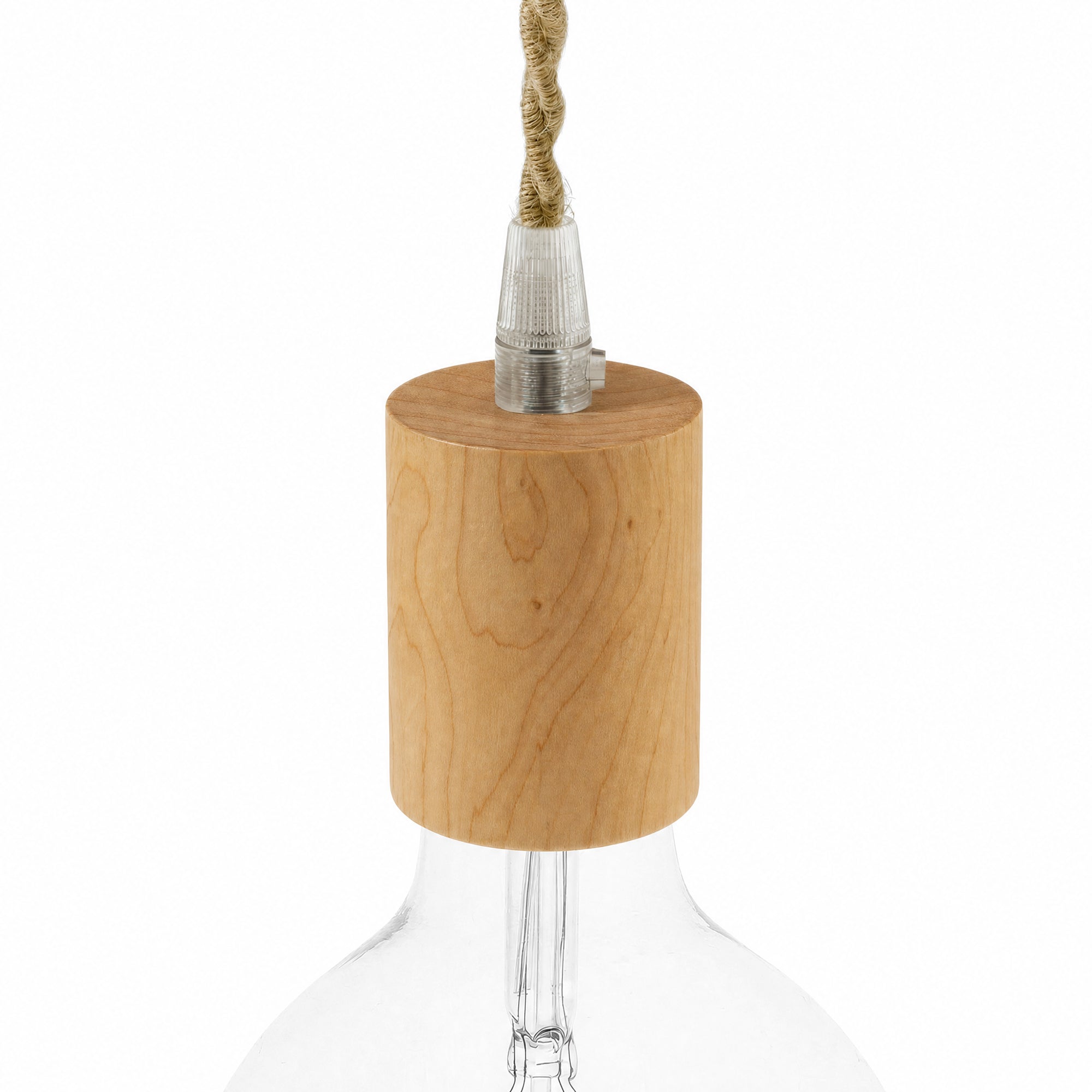 Kit portalampada E27 in legno - Ontano - Creative Cables
