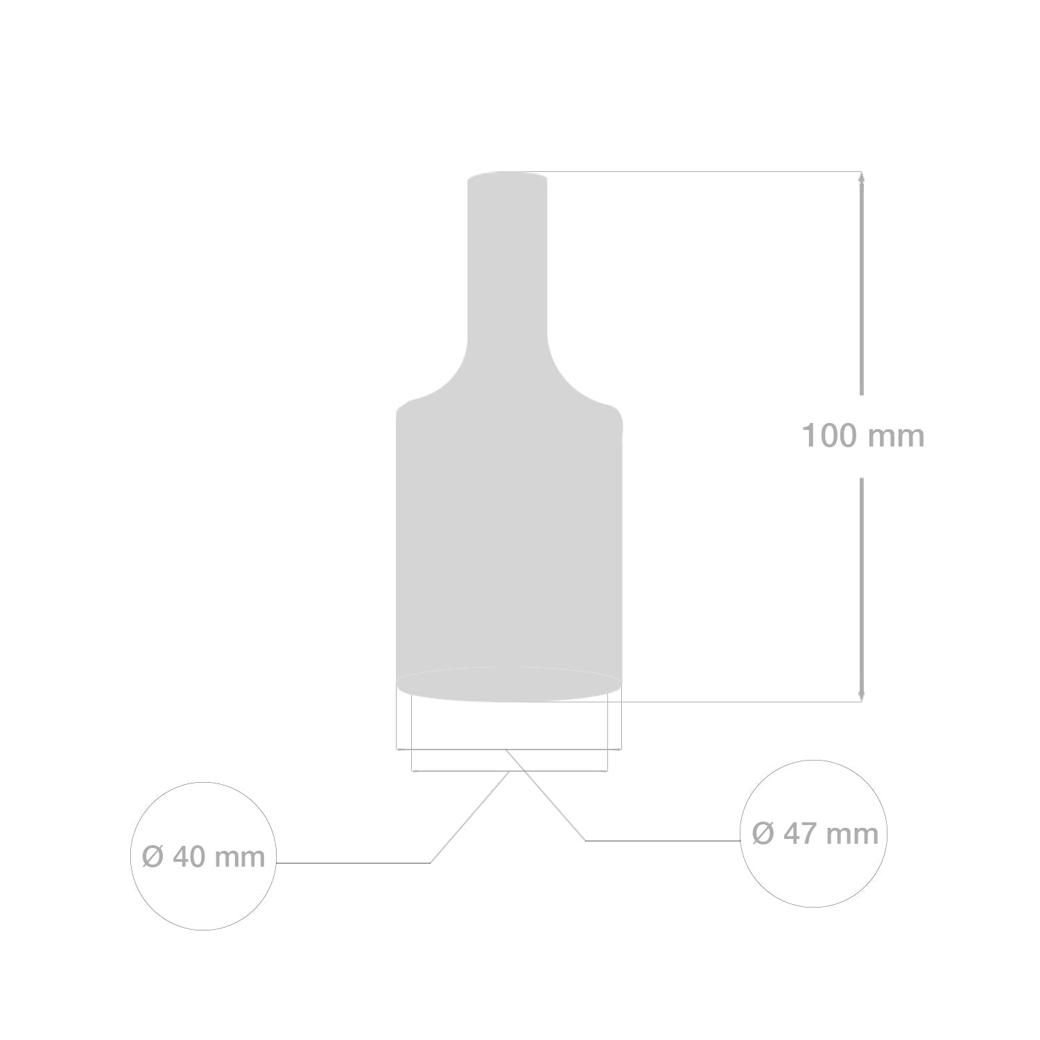 Kit portalampada E27 in silicone - Rosso