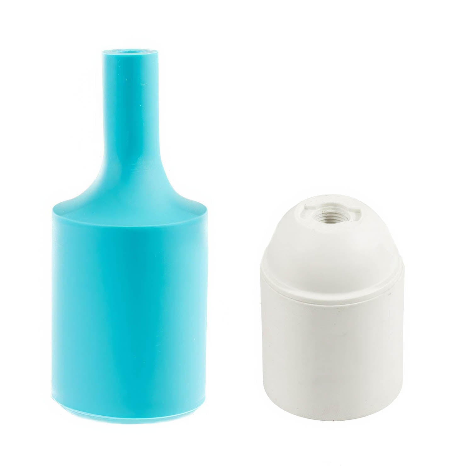 Kit portalampada E27 in silicone - Turchese
