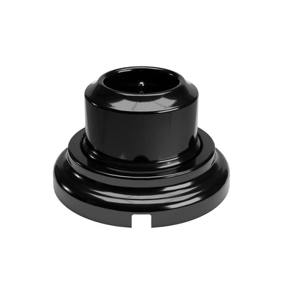 Kit tomada de parede tipo francês e base em porcelana - Preto