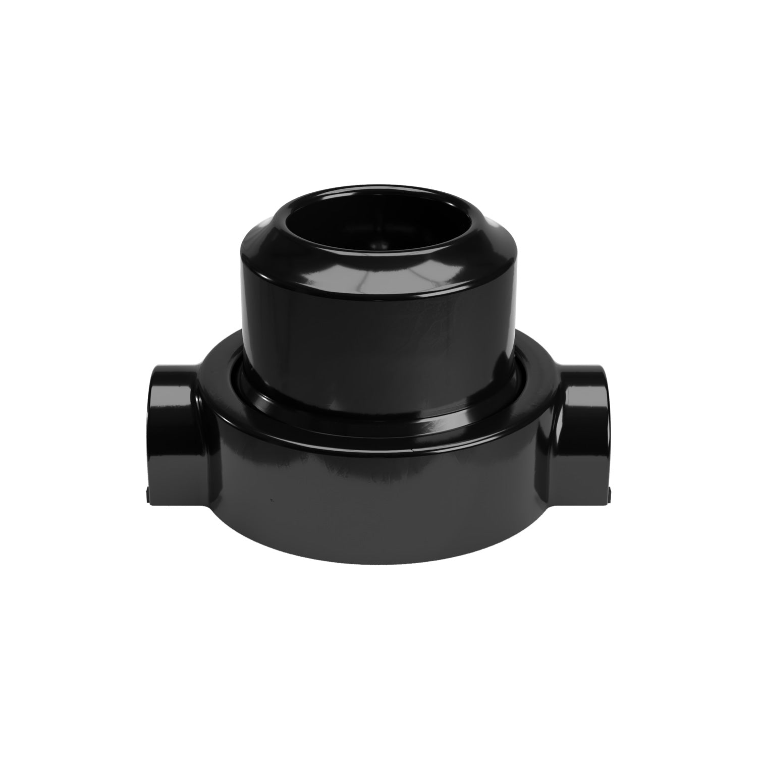 Kit presa a muro di tipo francese e base per Creative-Tubes in porcellana - Nero 2 in linea