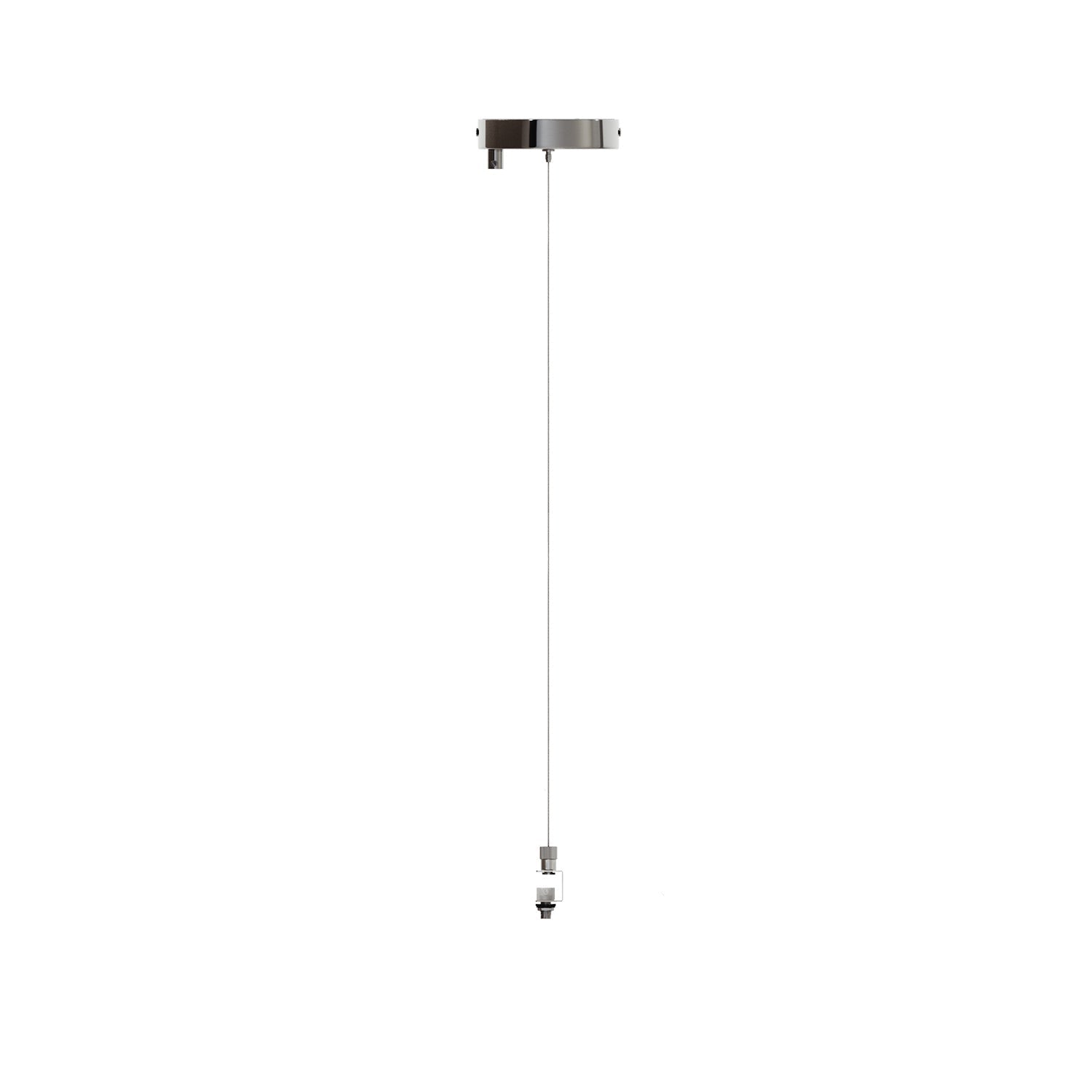 Kit Rosone Ø 120 mm con sospensione in acciaio e bilanciatore millimetrico - Cromo