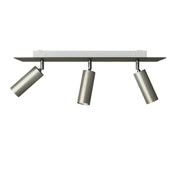 Lampada a 3 faretti con paralume Tub-E14 e Rose-One XXL rettangolare - Titanio satinato