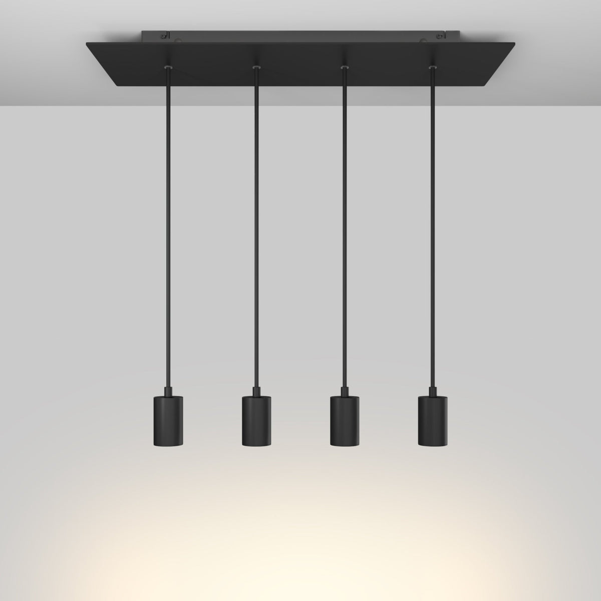 Lampada a sospensione con 4 faretti GU10 Bispot - Nero