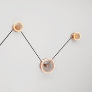 Lampada da parete Spostaluce con 3 lampadine Ghost e cavo nero