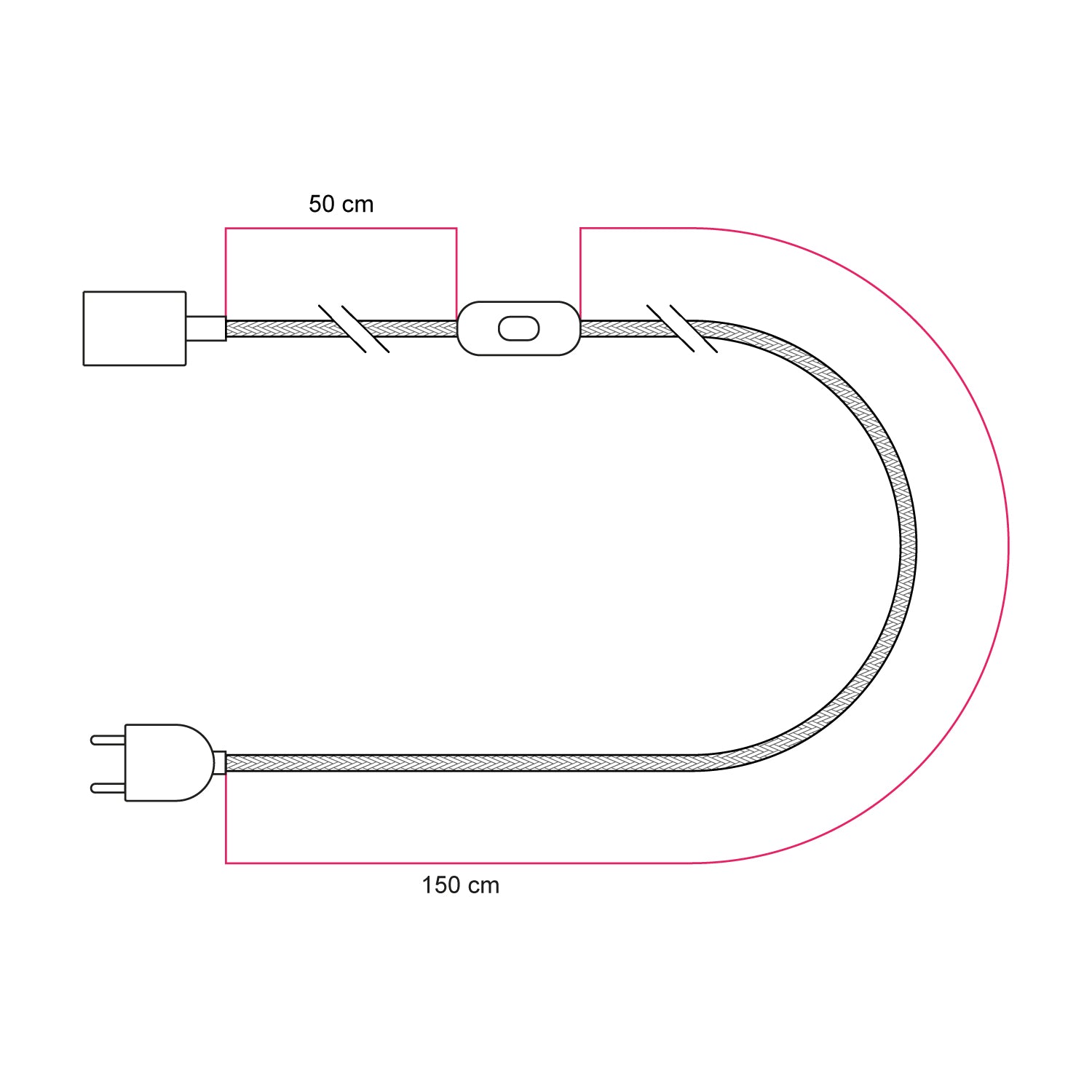 Lampada da tavolo con base in ontano, lampadina a effetto porcellana, cavo RM04 e spina EU