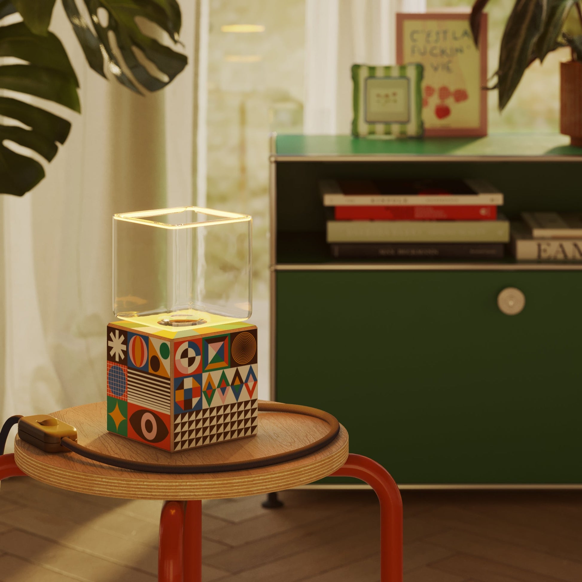 Lampada da tavolo Cubetto con lampadina Ghost - PosterLad - Creative Cables