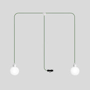 Lampada plug-in da esterno Modulair IP65 a 2 cadute con paralumi infrangibili Unbreak-a-Ball e cavo SX08