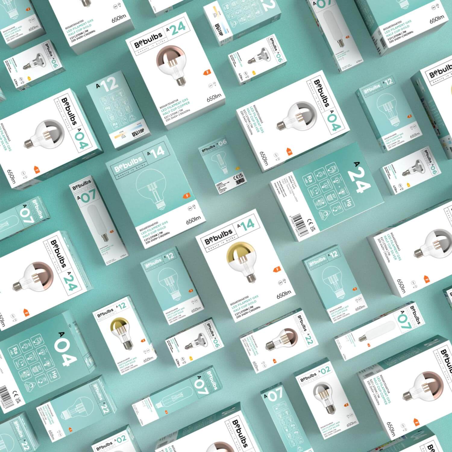 Lampadina LED Mezza Sfera Oro Globo G125 7W 650Lm E27 2700K Dimmerabile - A15