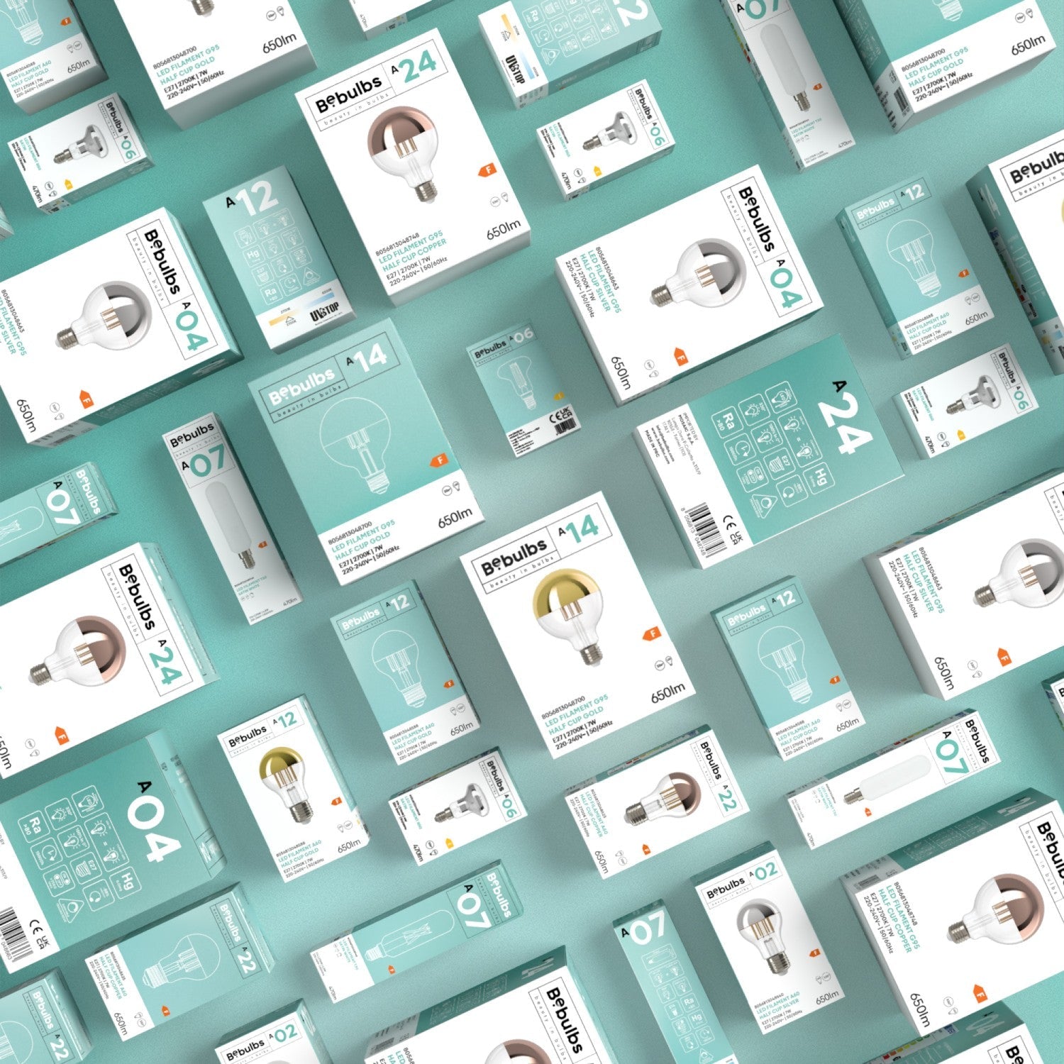 Lampadina LED Mezza Sfera Oro Mini Globo G45 4,8W 380Lm E14 2700K Dimmerabile - A11