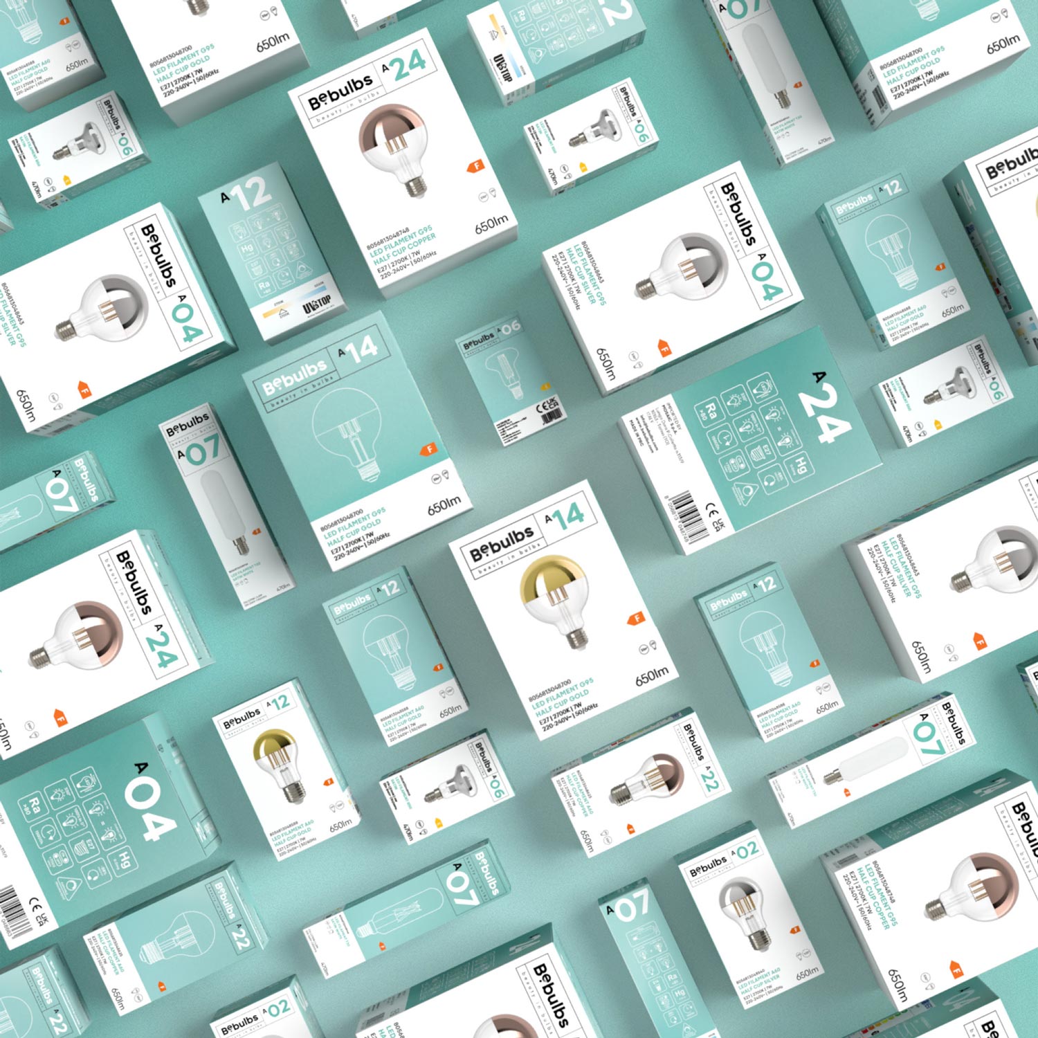 Lampadina LED Mezza Sfera Rame Globo G125 7W 650Lm E27 2700K Dimmerabile - A25