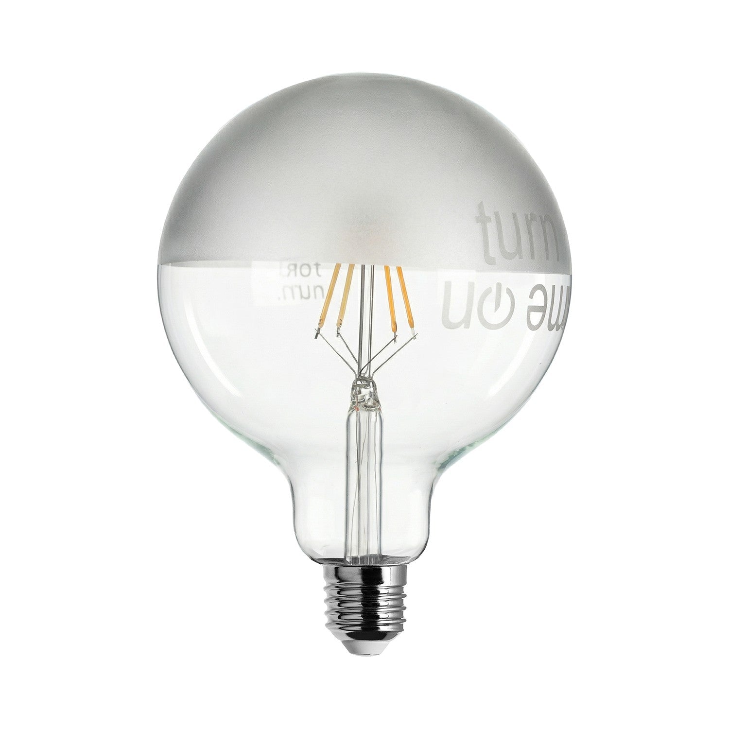 Lampadina LED Tattoo "Turn Me On" G125 4,5W 470Lm E27 2700K Dimmerabile