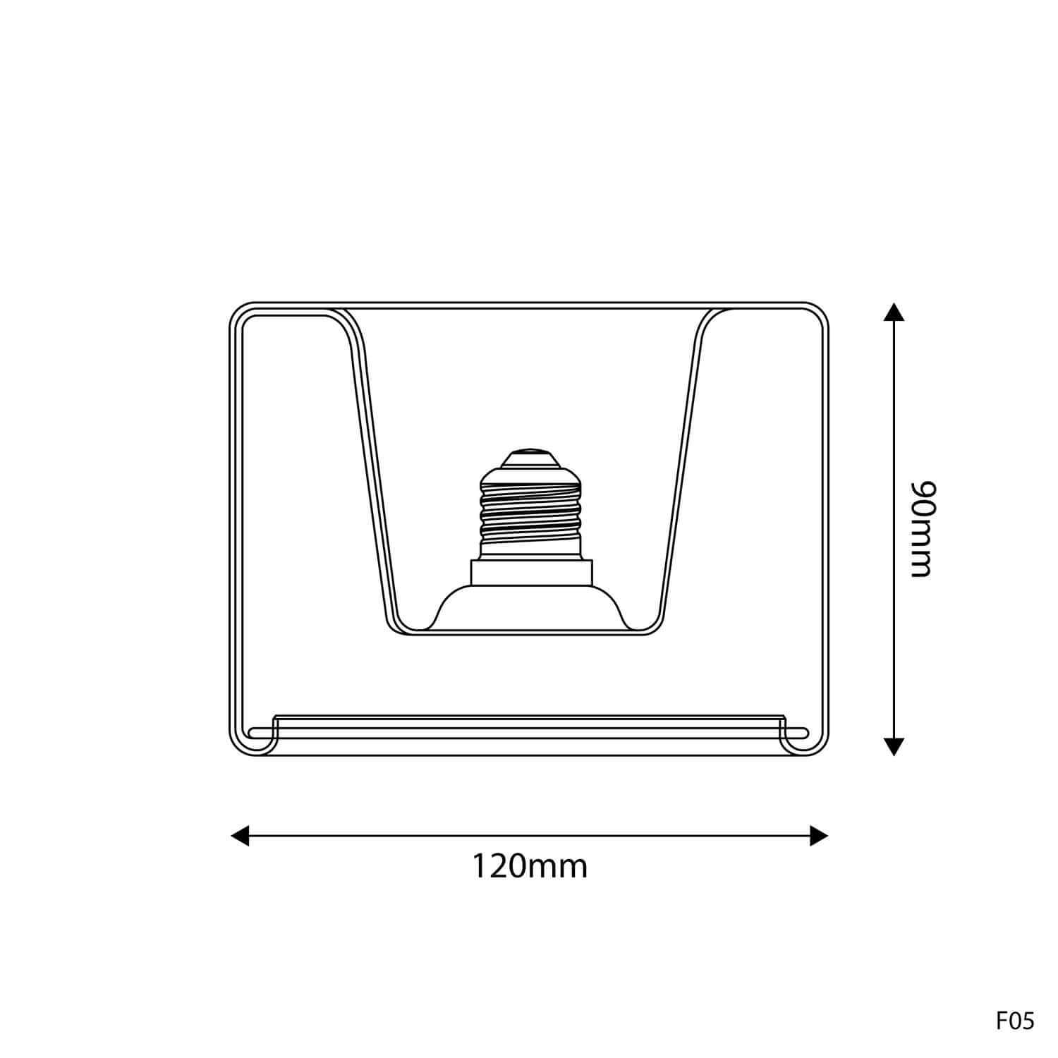 Lampadina LED Trasparente Ghost Line Recessed Donut 120x90 6W 500Lm E27 2200K Dimmerabile - G03