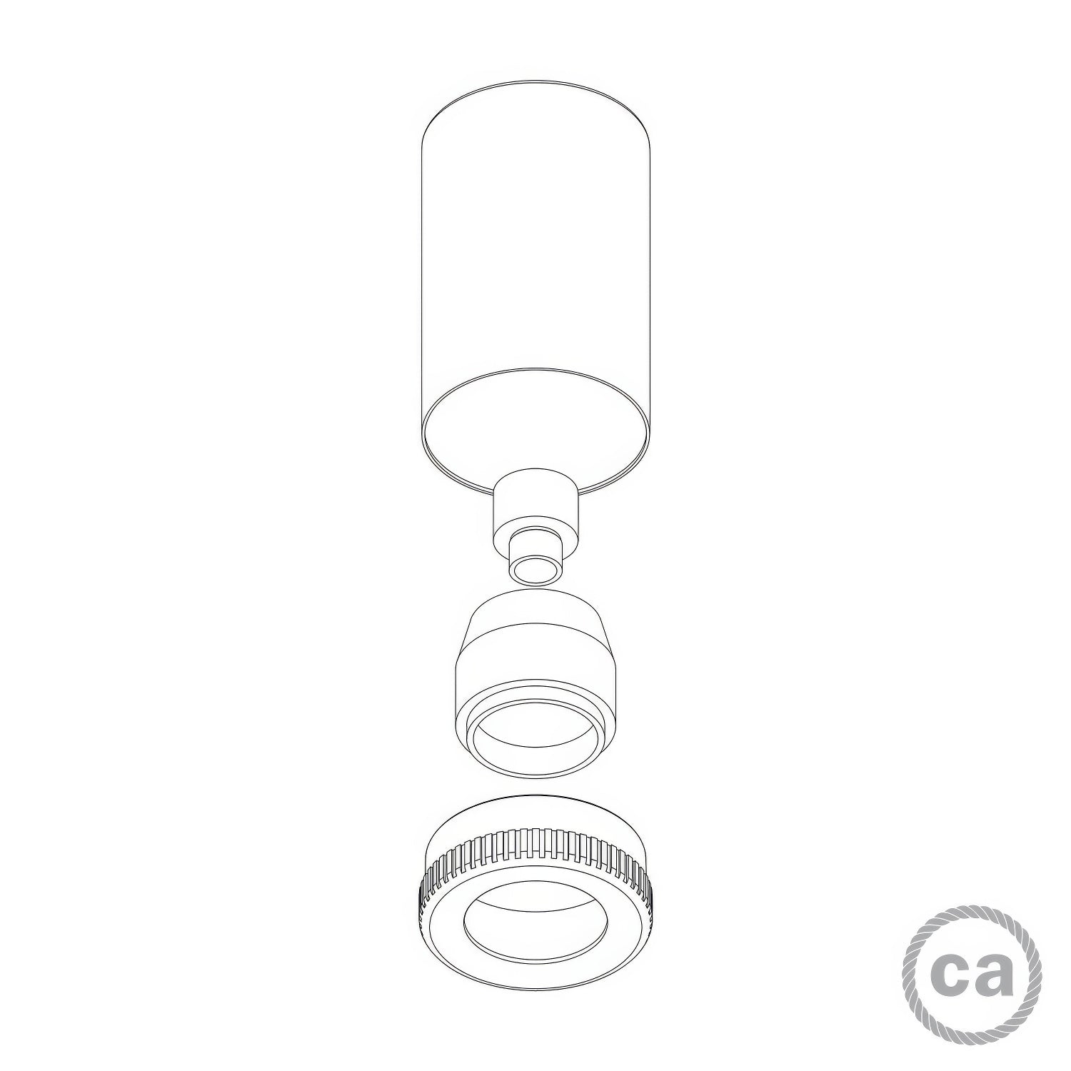 Mini faretto Spotlight LED GU1d0 - Nero