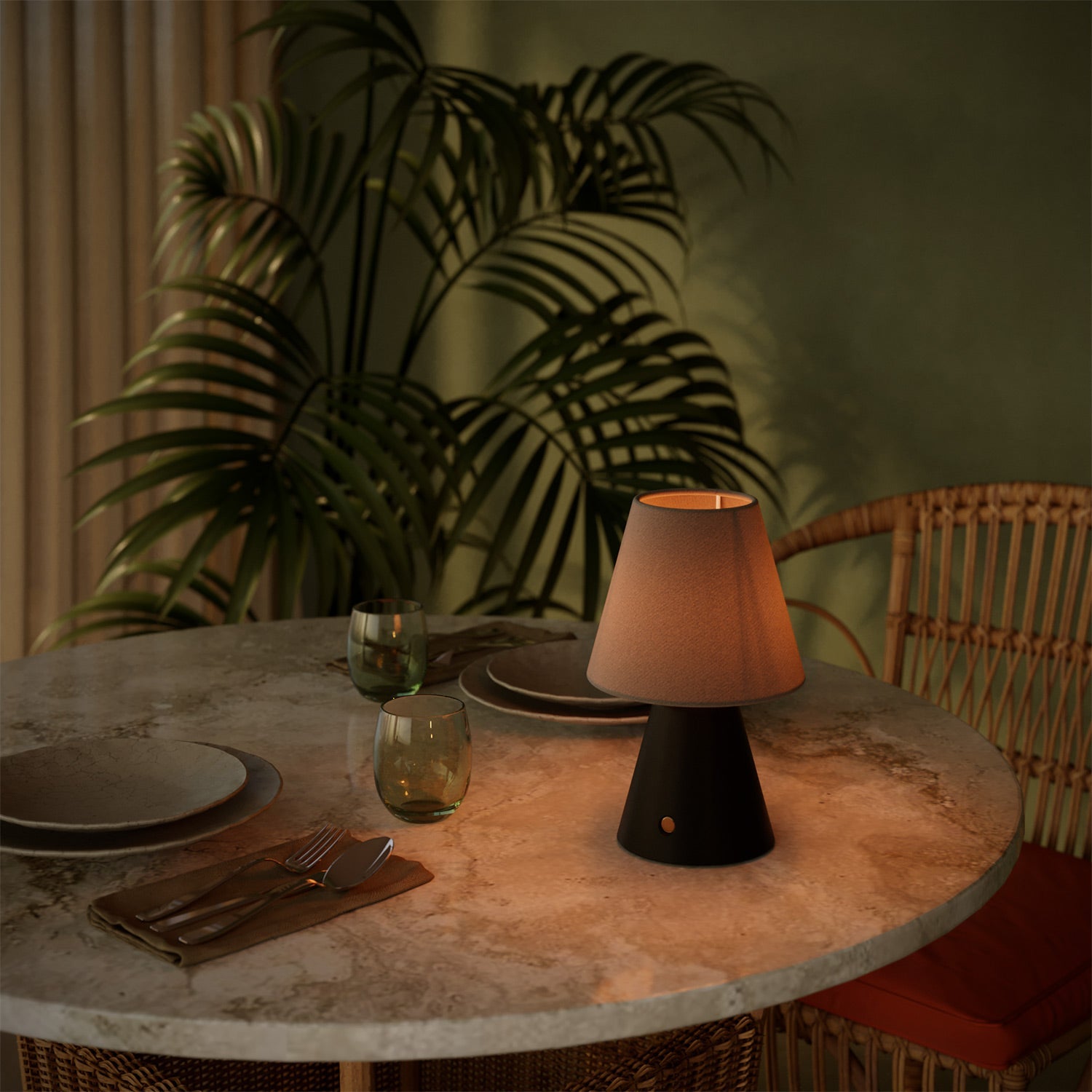 Mini paralume Impero con attacco E27 per lampada da tavolo o applique - Teletta grigio