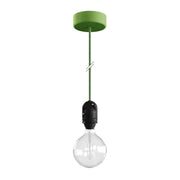 Modulair Lampada per paralume da esterni con 1,5 m cavo tessile, rosone e portalampada IP65 waterproof - Verde prato