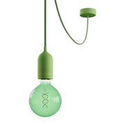 Modulair PASTEL Lampada da esterno con 5 m di cavo, decentatore, rosone e portalampada IP65 waterproof - Verde prato