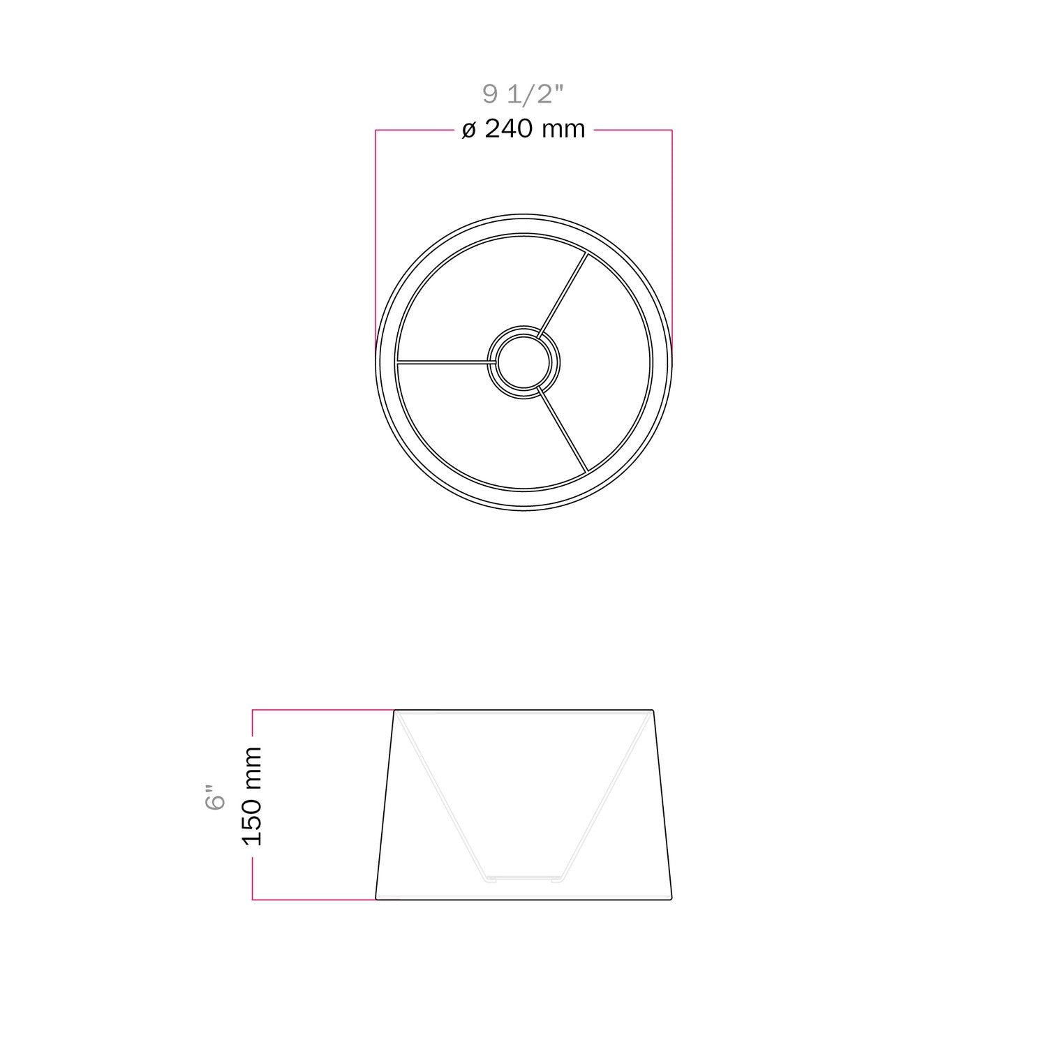 Paralume Athena con attacco E27 per lampada da tavolo - Made in Italy - Lino bianco lucido