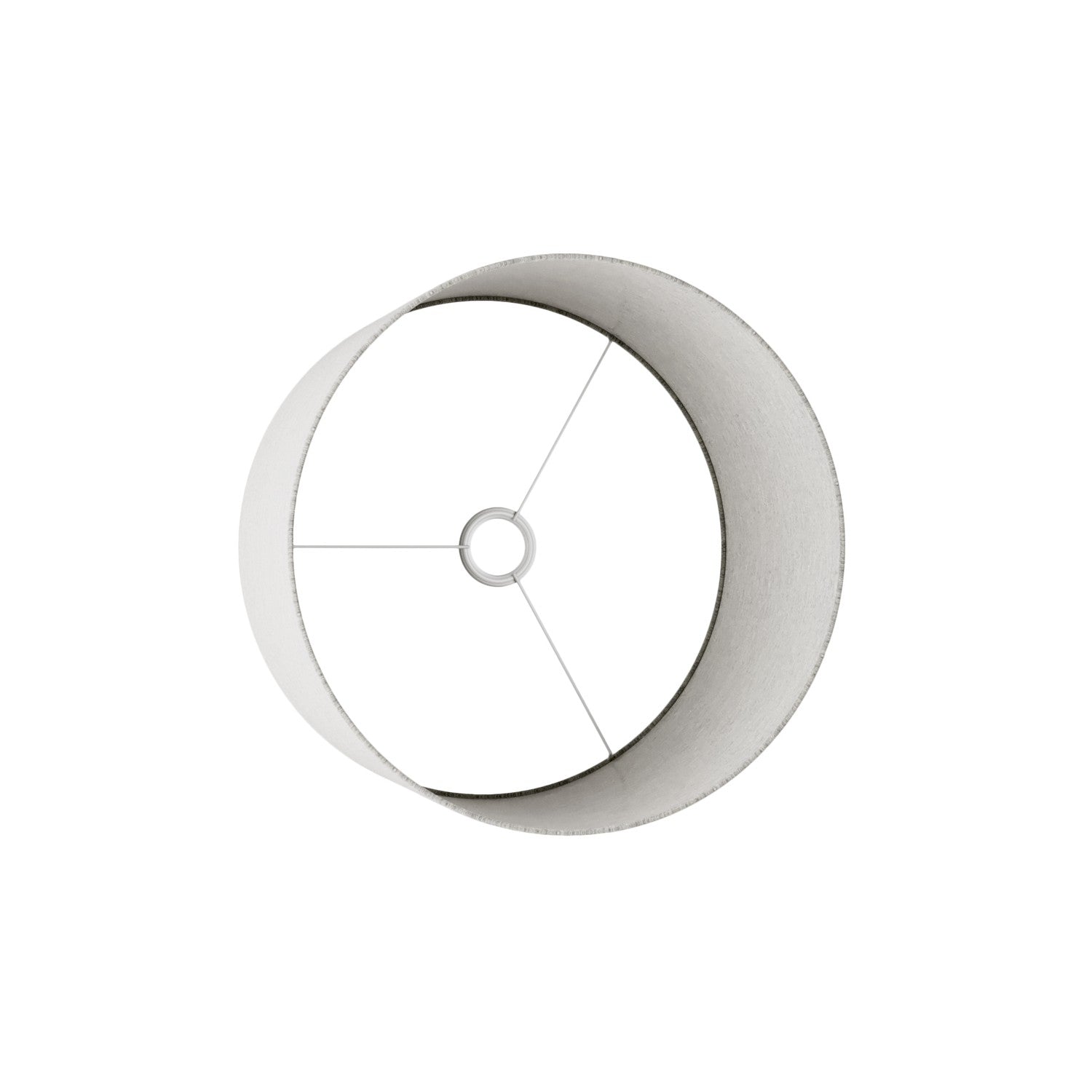 Paralume Cilindro L in tessuto con attacco E27 - Made in Italy - Lana Grigio Chiaro