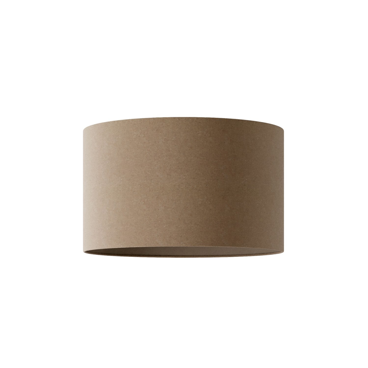 Paralume Cilindro L in tessuto con attacco E27 - Made in Italy - Lana Marrone