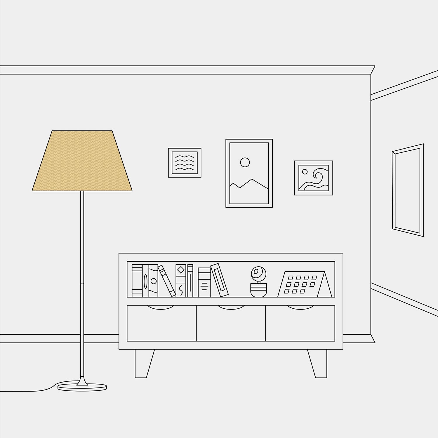 Paralume Impero L per lampada da tavolo o applique con attacco E27 - Made in Italy - Arenal Oro