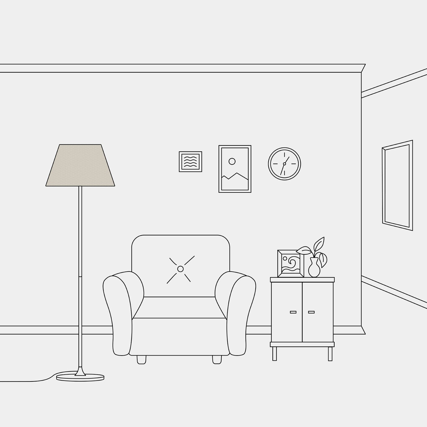 Paralume Impero M in tessuto per lampada da terra con attacco E27 - Made in Italy - Lana Beige