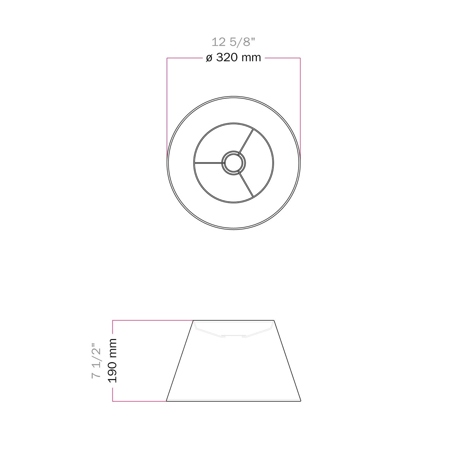 Paralume Impero M per sospensione con attacco E27 - Made in Italy - Lana Senape