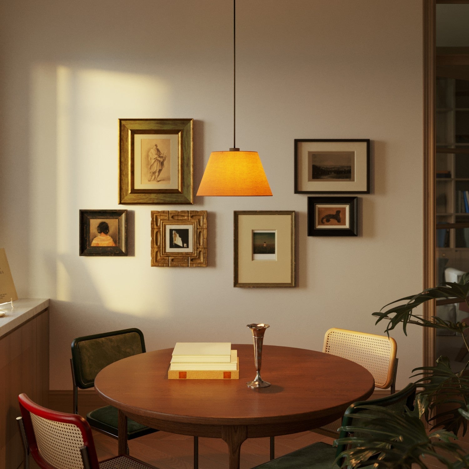 Paralume Impero M per sospensione con attacco E27 - Made in Italy - Teletta Mandarino