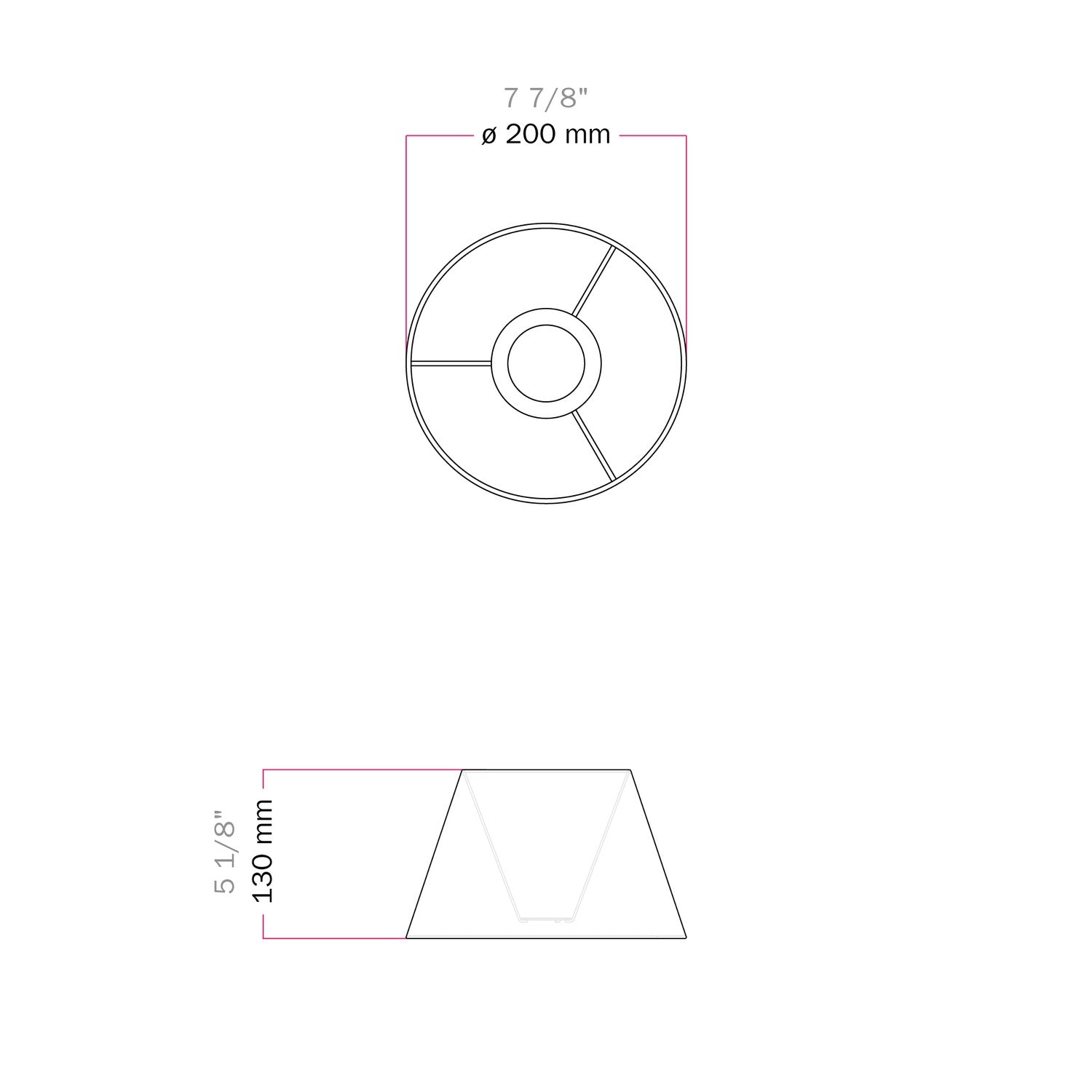 Paralume Impero S con attacco E27 per lampada da tavolo o applique - Made in Italy - Lana Senape