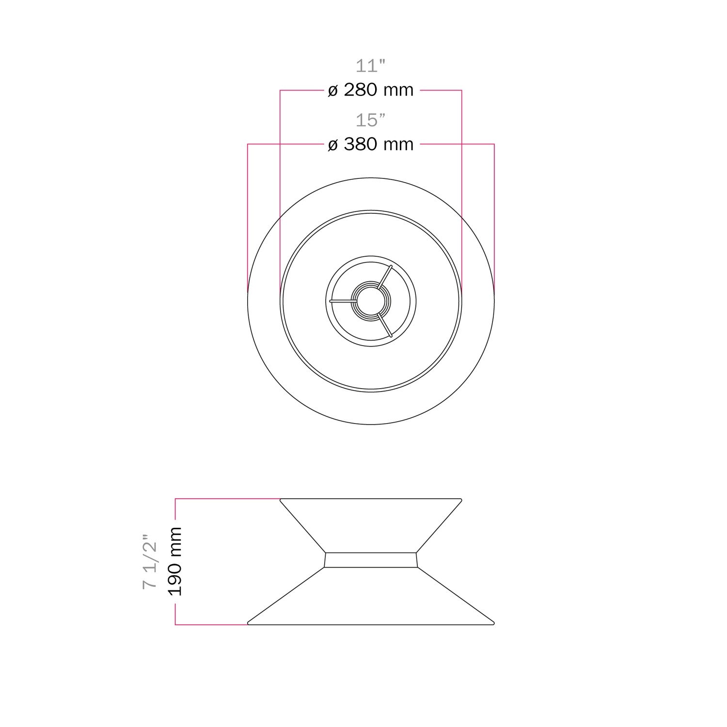 Paralume in tessuto Clessidra Teletta antracite - Made in Italy Arenal sabbia