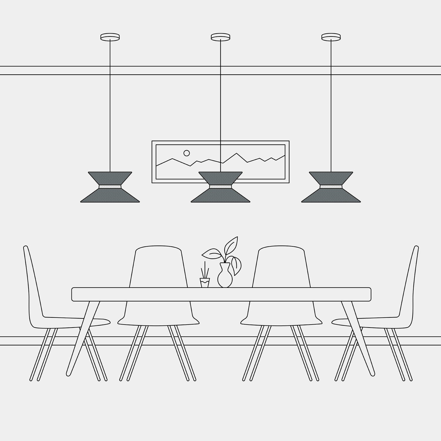 Paralume in tessuto Clessidra Teletta grigio scuro - Made in Italy Arenal sabbia