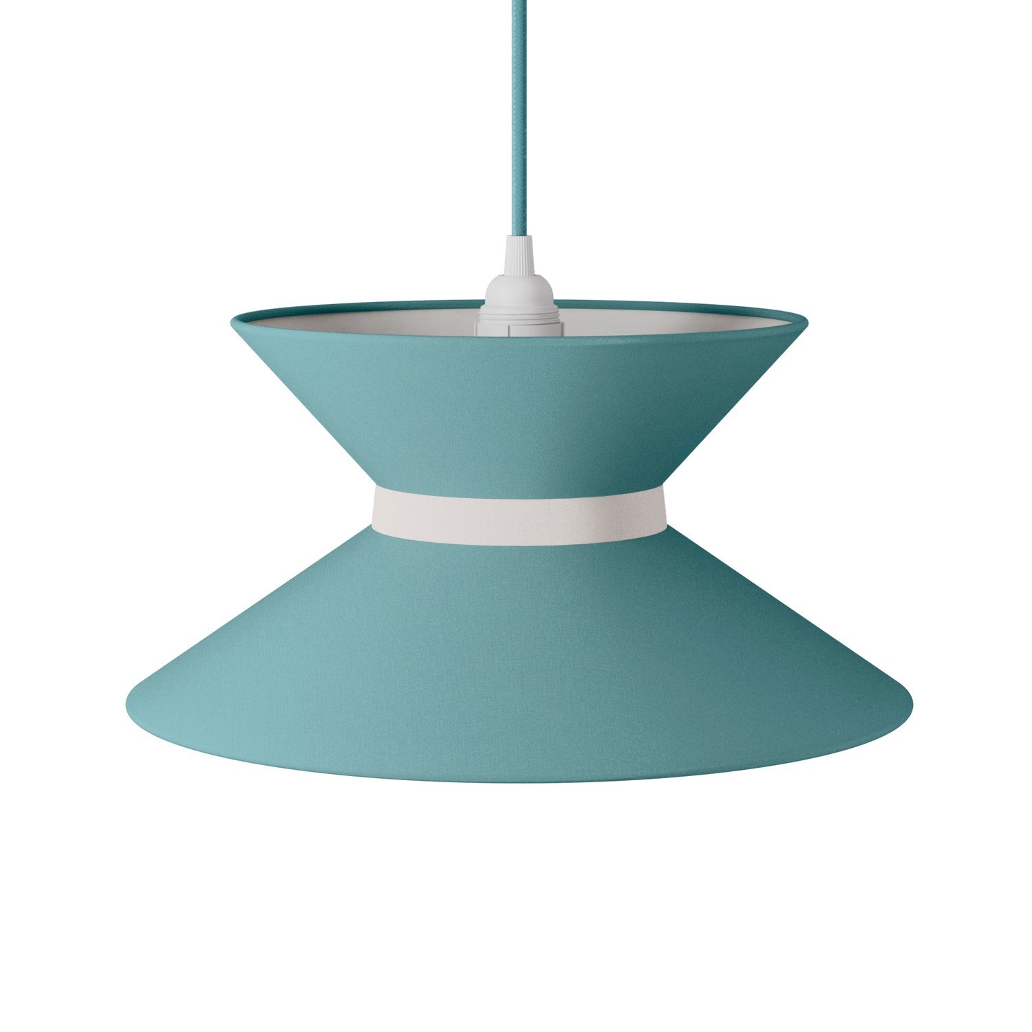 Paralume in tessuto Clessidra Teletta verde dubbio - Made in Italy Arenal sabbia