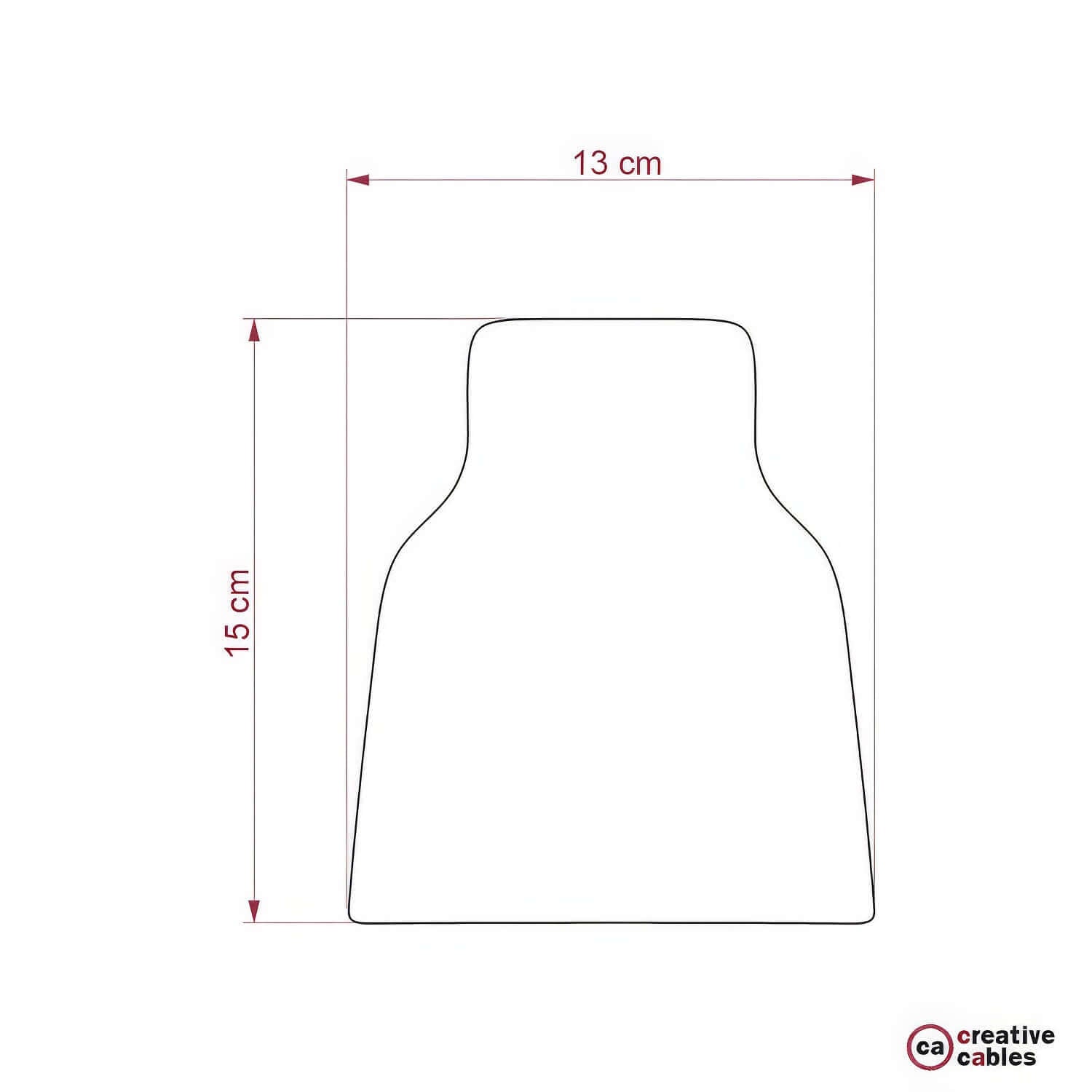 Paralume Vaso in ceramica, collezione Materia - Made in Italy - Bianco lucido