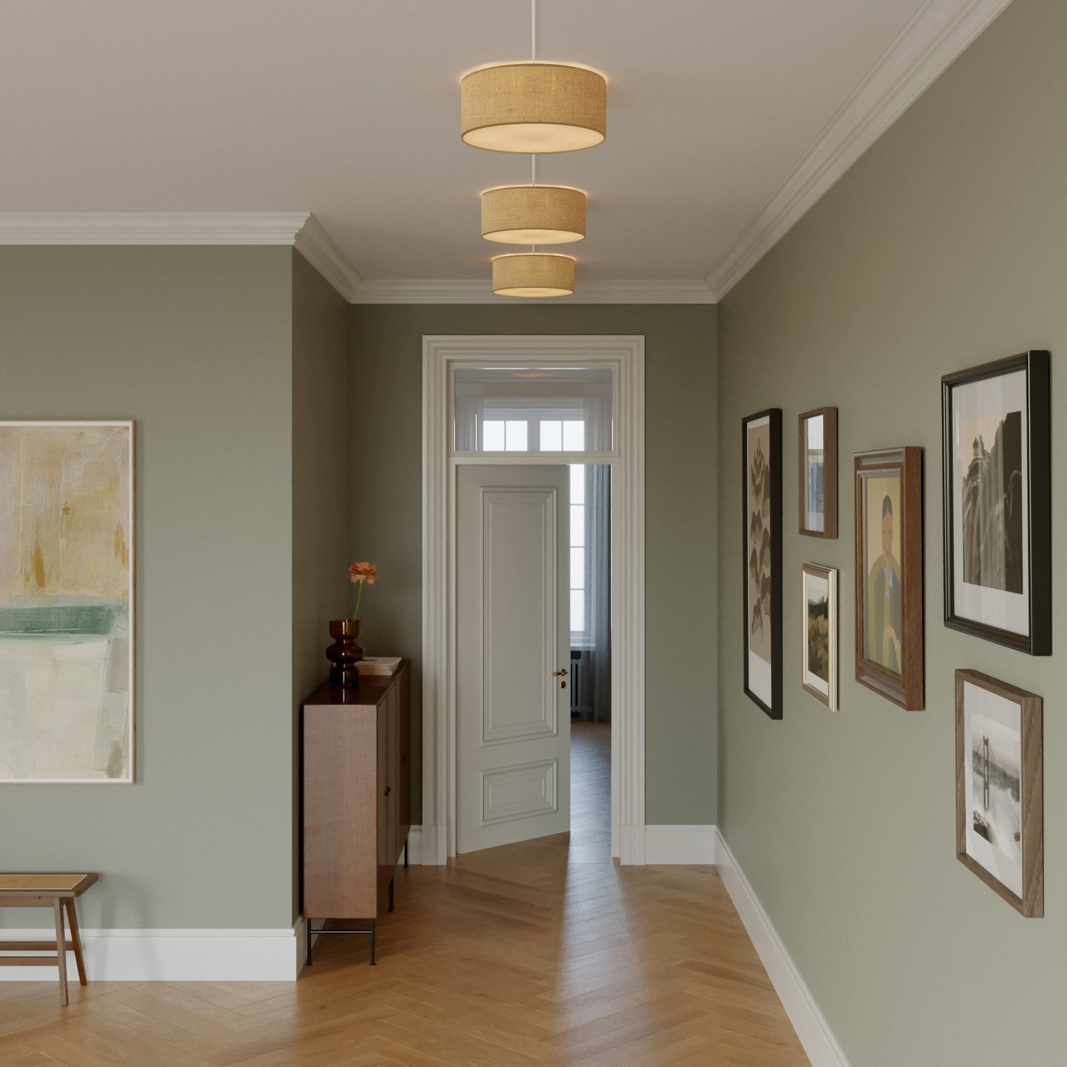 Plafoniera in tessuto Small Juta naturale - Made in Italy