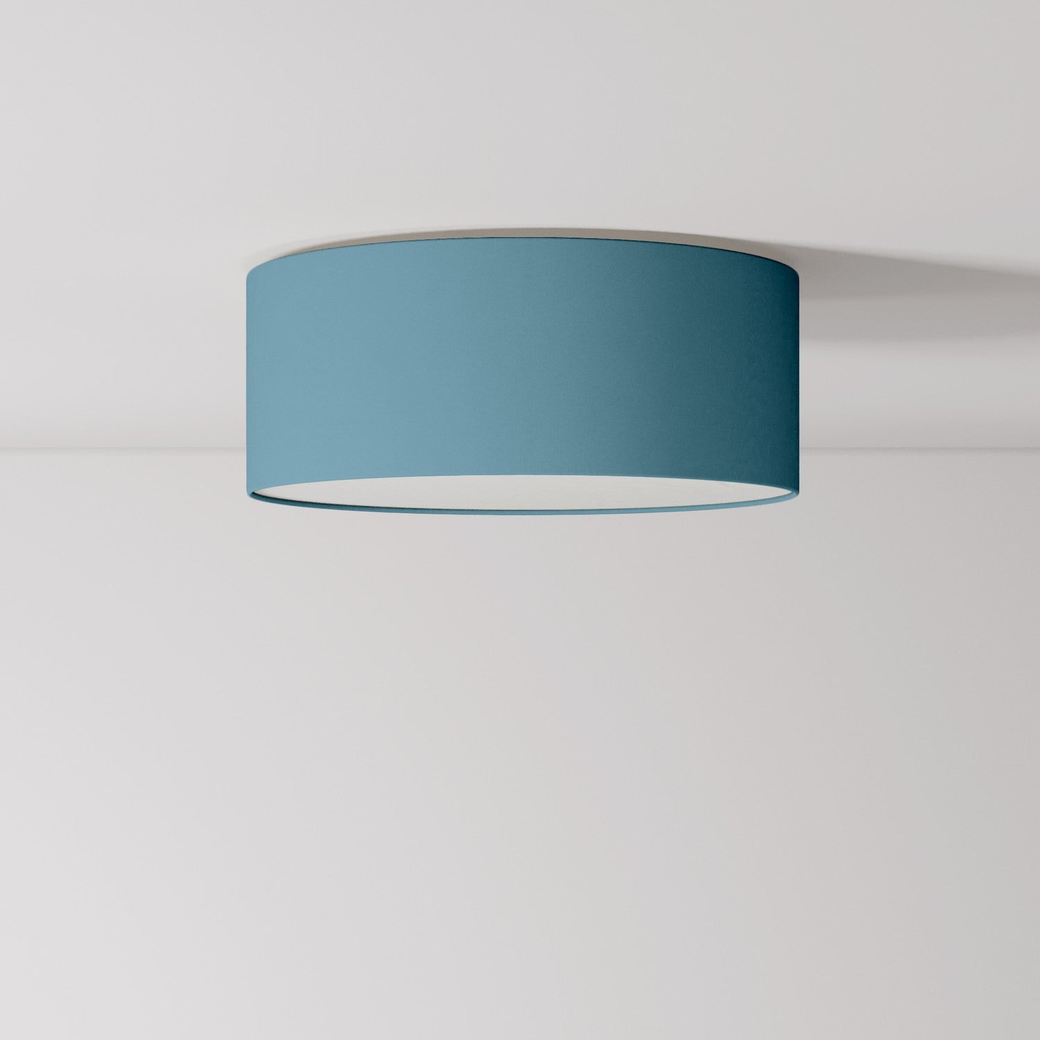 Plafoniera in tessuto Small Teletta azzurro severo - Made in Italy