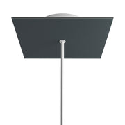 Rosone Rose-One quadrato, 200 mm con 1 foro e 4 fori laterali - Antracite Bianco