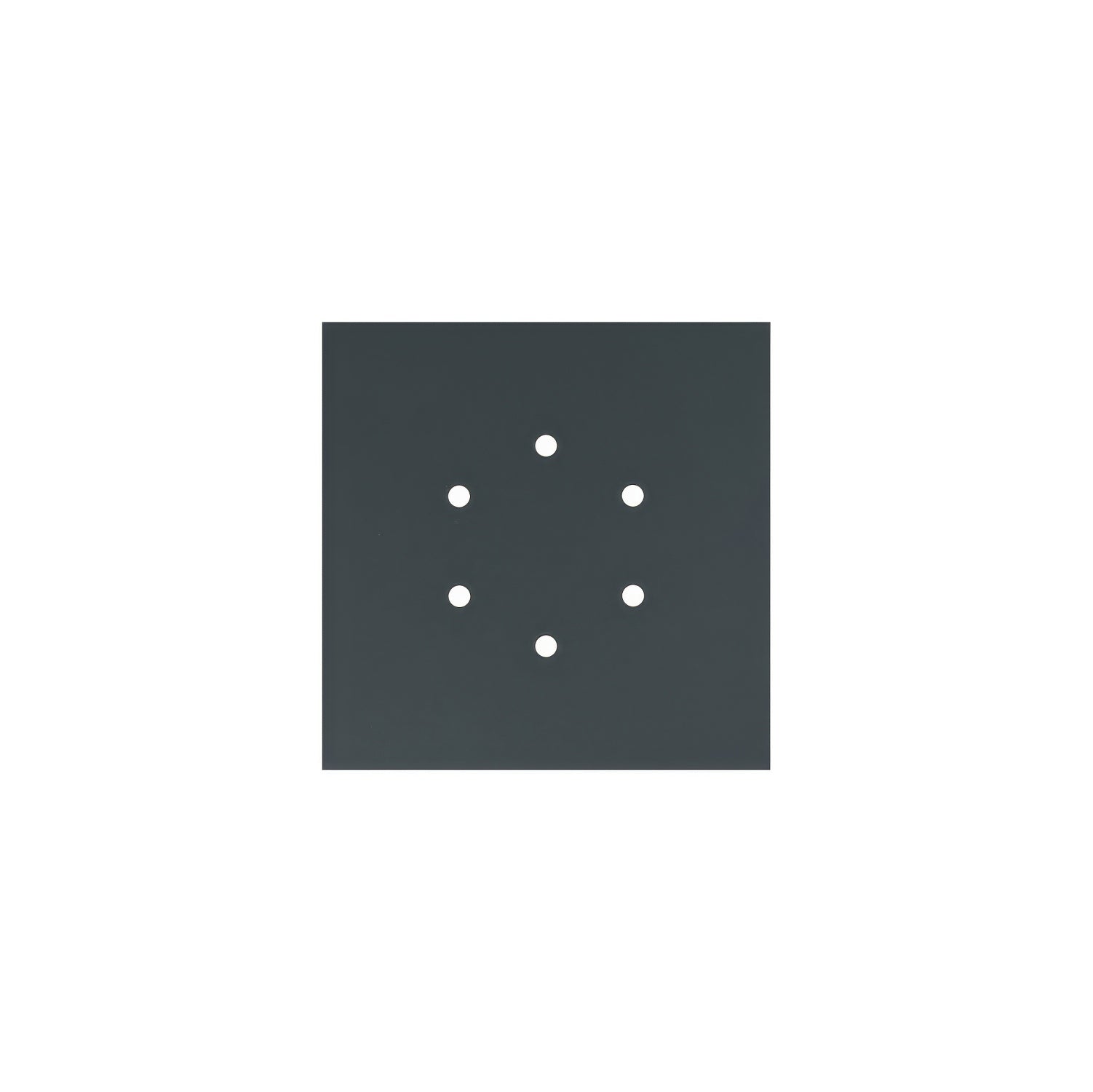 Rosone Rose-One quadrato, 200 mm con 6 fori e 4 fori laterali - Antracite Bianco