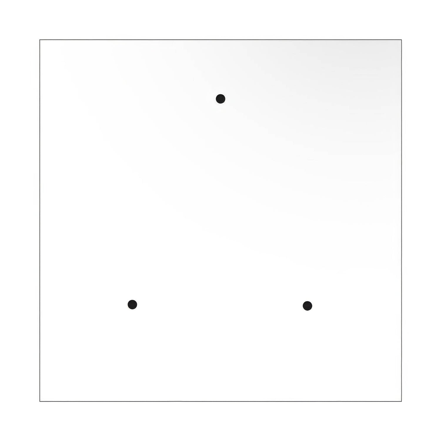 Rosone XXL Rose-One quadrato, 400 mm con 3 fori e 4 fori laterali - Bianco opaco Bianco