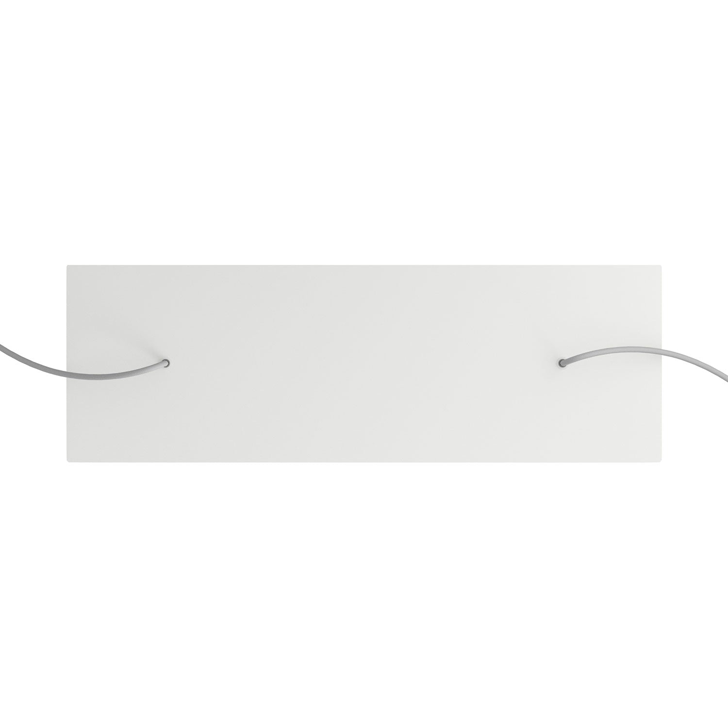 Rosone XXL Rose - One rettangolare a 2 fori e 6 fori laterali, dimensioni 675 x 225 mm - Dibond Bianco opaco - Creative Cables