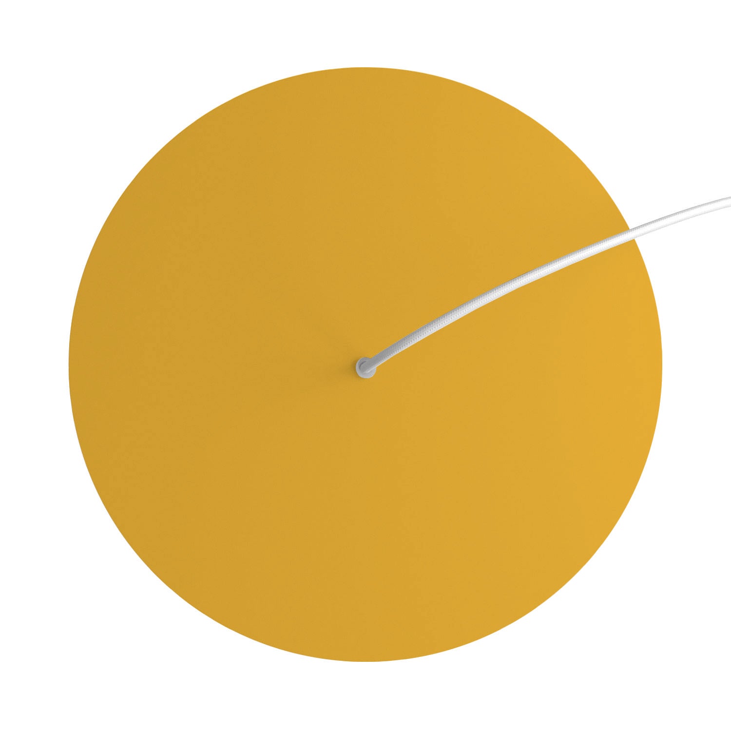 Rosone XXL Rose-One rotondo, diametro 400 mm con 1 foro e 4 fori laterali - Mostarda Bianco