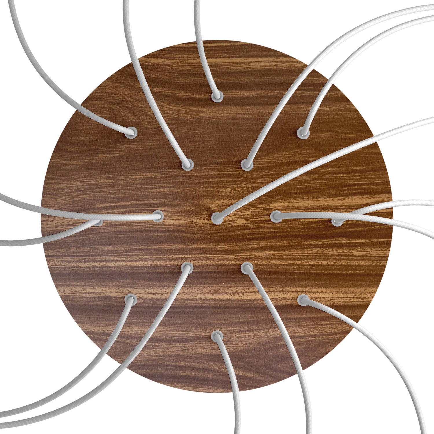 Rosone XXL Rose-One rotondo, diametro 400 mm con 15 fori e 4 fori laterali - Legno Bianco