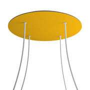 Rosone XXL Rose-One rotondo, diametro 400 mm con 4 fori e 4 fori laterali - Mostarda Bianco