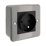 Scatola da parete in metallo con presa francese per Creative-Tube