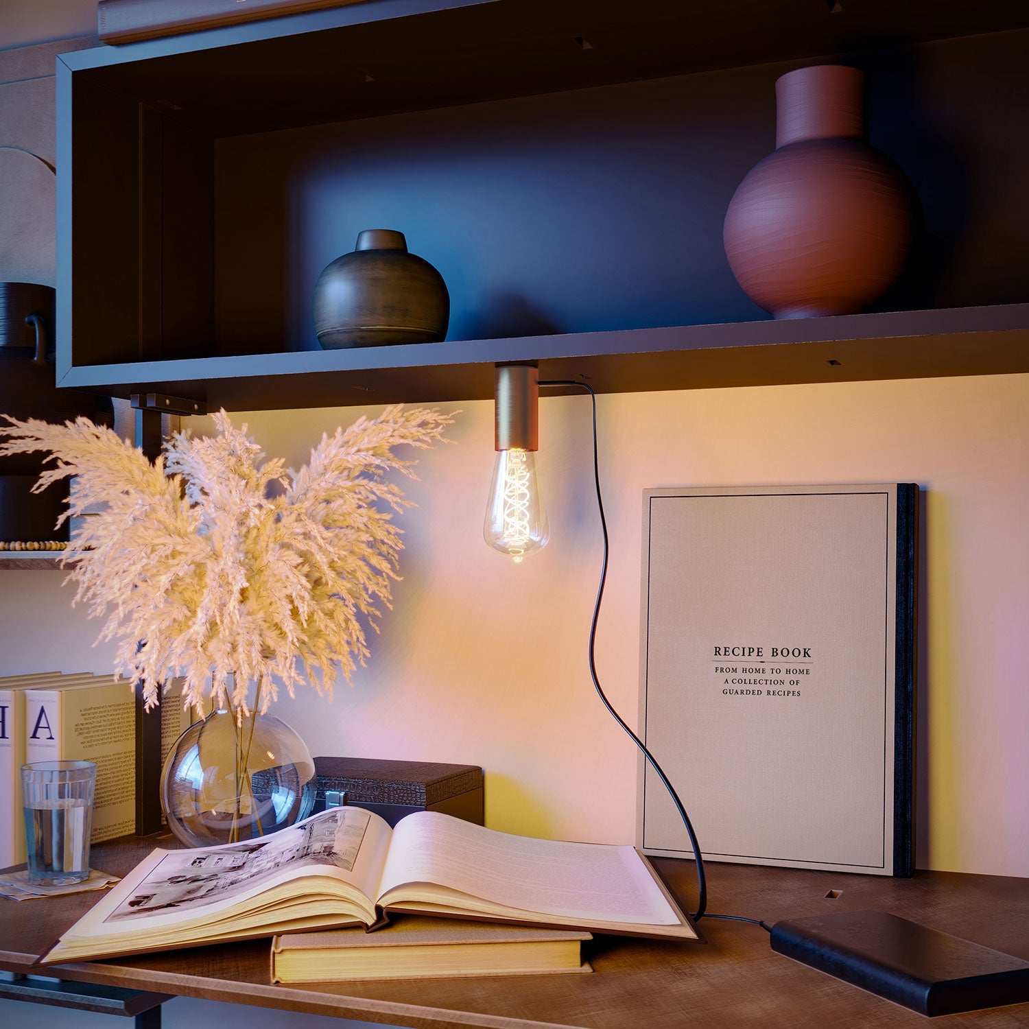 SI! Lampada portatile a 5V con lampadina ST64 - Rame satinato