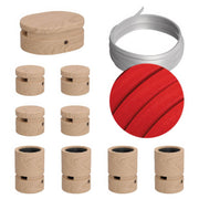 Sistema Filé Symmetric Kit - con cavo CM09 di 5 m per catenaria e 9 componenti in legno per interni
