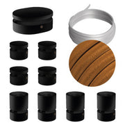 Sistema Filé Symmetric Kit - con cavo CM22 di 5 m per catenaria e 9 componenti in legno verniciato nero per interni
