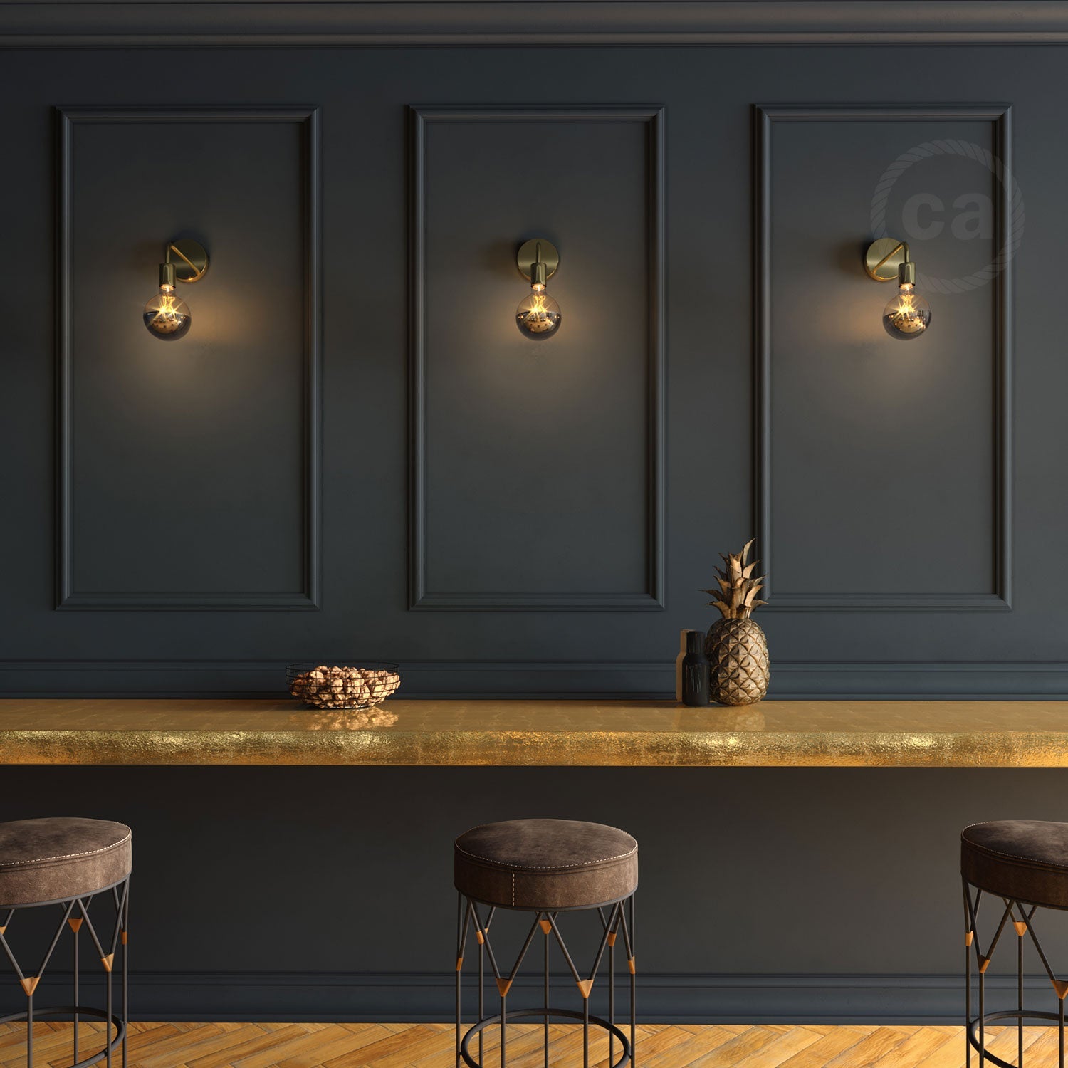 Tubo curvo di estensione 14 cm in metallo - Ottone